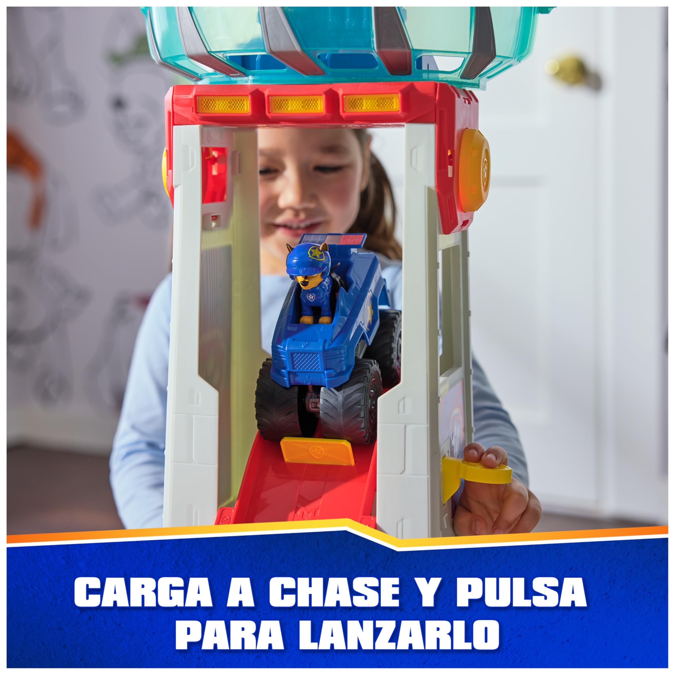 Paw Patrol Patrulla Canina - Lanzador De Vehículos Super Loop con Luces Y Sonidos + Coche Y Figura Chase | Juguetes Patrulla Canina | Juguetes Niños 3 Años O Más | Regalos Niños 3 Años O Más