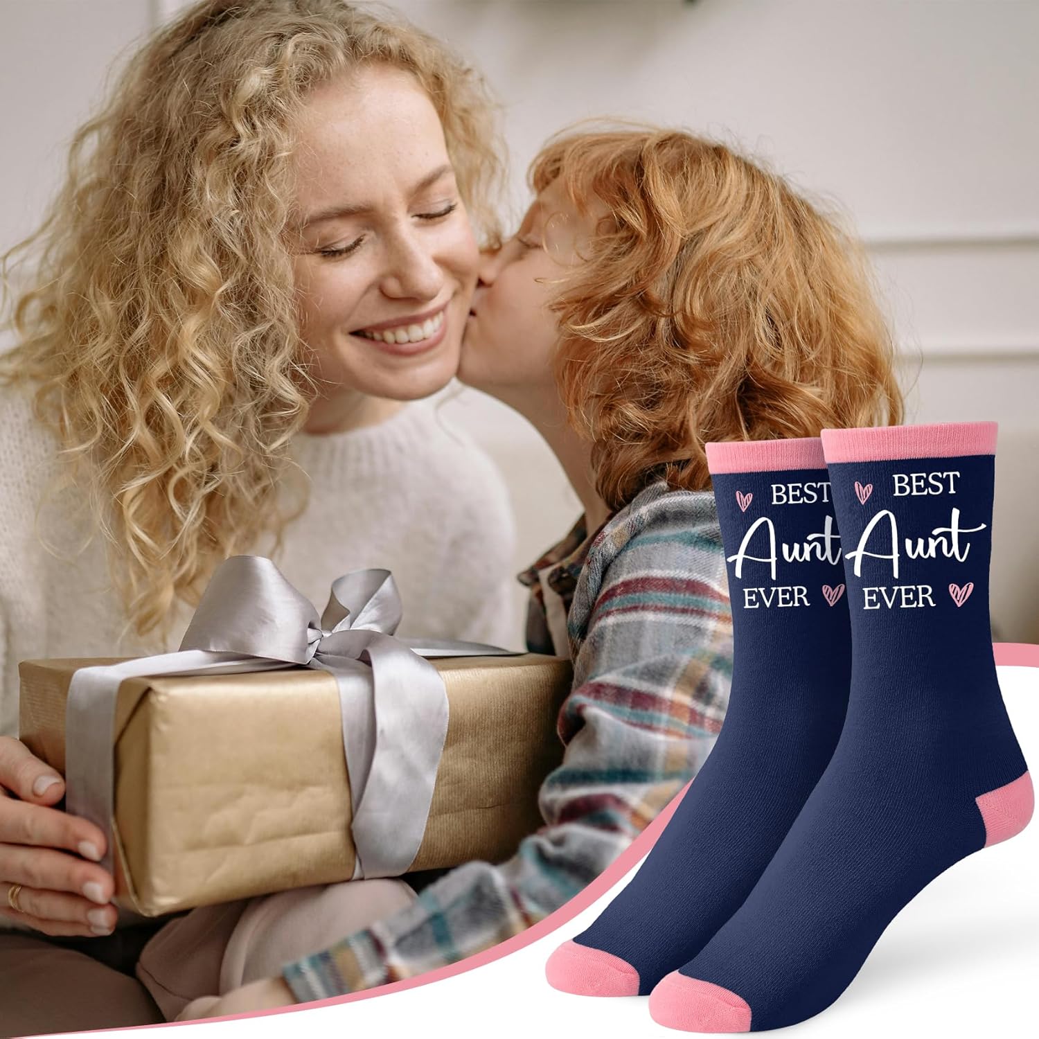 Women Men Socks Cozy Gifts for Mom,Aunt,Grandma,Boyfriend,Girlfriend,Son,Daughter,Dad,Grandpa,Bestie,Uncle Christmas - Image 3