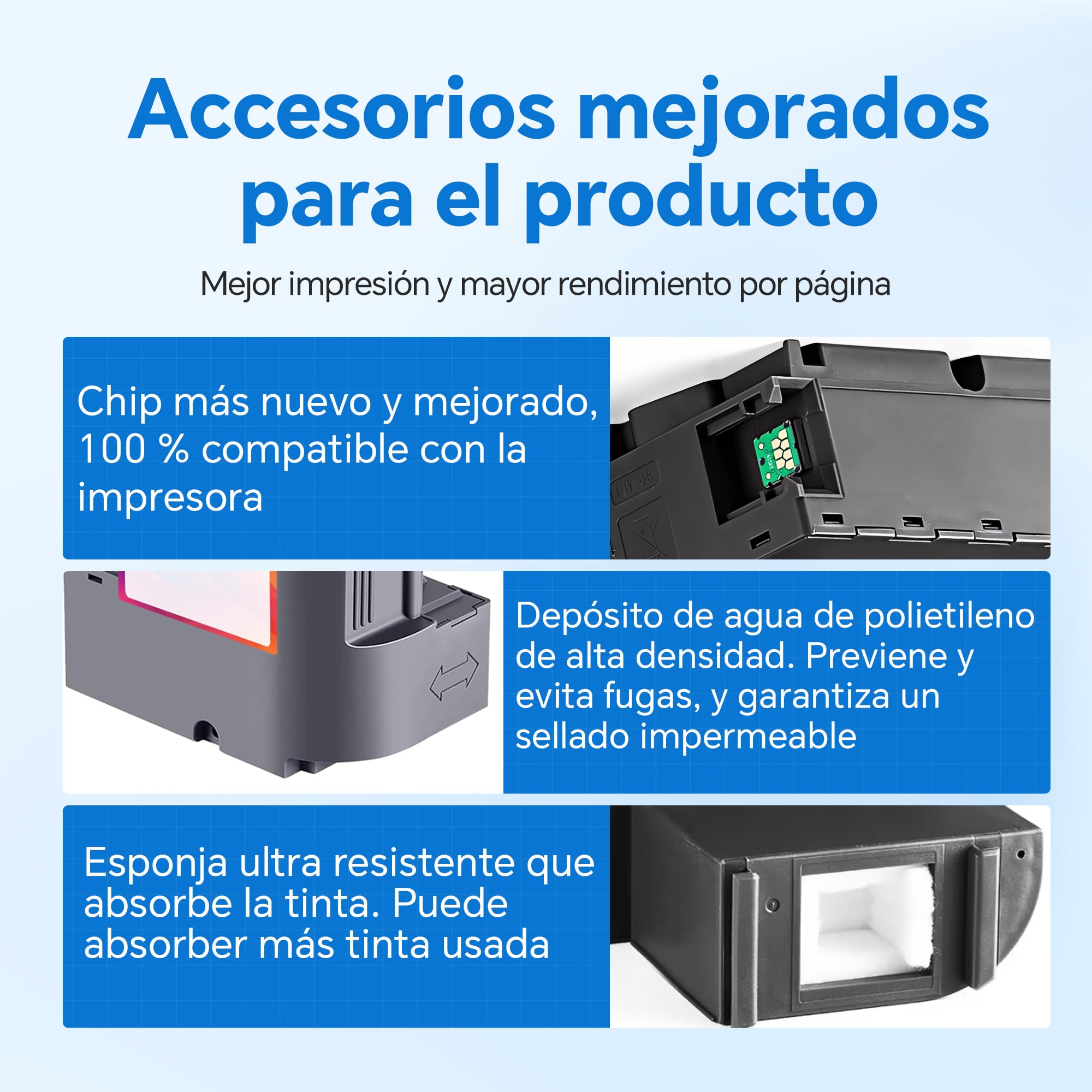 PXMB9/C9345 (C12C934591) Caja de mantenimiento compatible con epson ecotank et-8550 et 8550 et-8500 et 8500 ET-5800 ET-5850 ET-16150 ET-16600 ET-16650 ET 18100 ET-5880 ET-16680 ET-M16680 (2