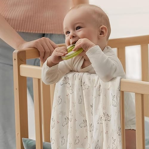 Miniatura 133 de GLLQUEN BABY Manta receptora de muselina de algodón para niño, manta para envolver a recién nacidos, transpirable y suave, mantas para bebé, doble