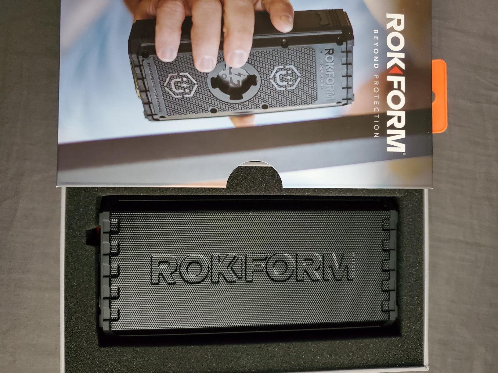 Rokform G-ROK Wireless Golf Speaker, Portable Magnetic, IPX7 Waterproof, Shockproof & Dustproof, Loud & Clear Sound, 24 Hour Battery, Rugged Outdoor Golf Cart Speaker (Black) ASIN