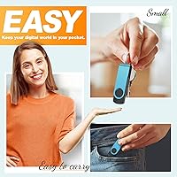 Vista 6 de Kepmem 32GB USB Stick Pack of 10 USB 2.0 Memory Sticks Bulk, Metal 32 Giga Flash Drive Swivel Pendrive Portable Keychain Pen Drives 32 GB Colorful