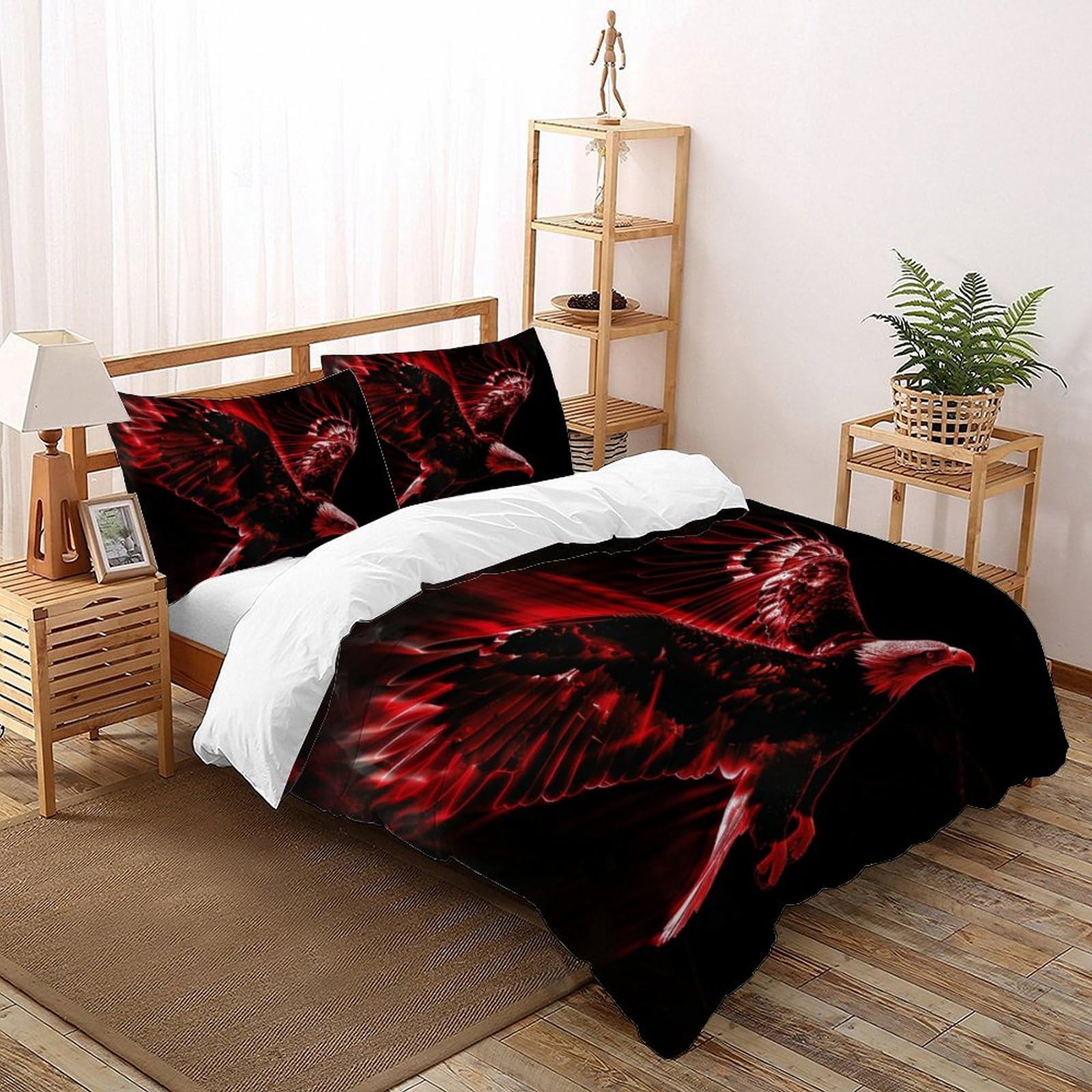 Housse de couette microfibre double 200x200cm aux finitions soignées