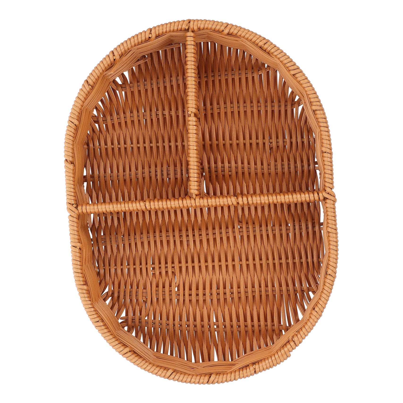 Alipis Imitation Rattan Multi Snack Tray Portable Food Serving Container for Fruit and Bread Storage Lightweight and Easy to Clean Desktop Organizer for Parties and Gatherings