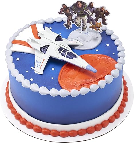 Miniatura 10 de DECOPAC Anillos de Disney Pixar Lightyear de Navidad, decoraciones de cupcakes, adornos para pasteles seguros para alimentos, 6 personajes