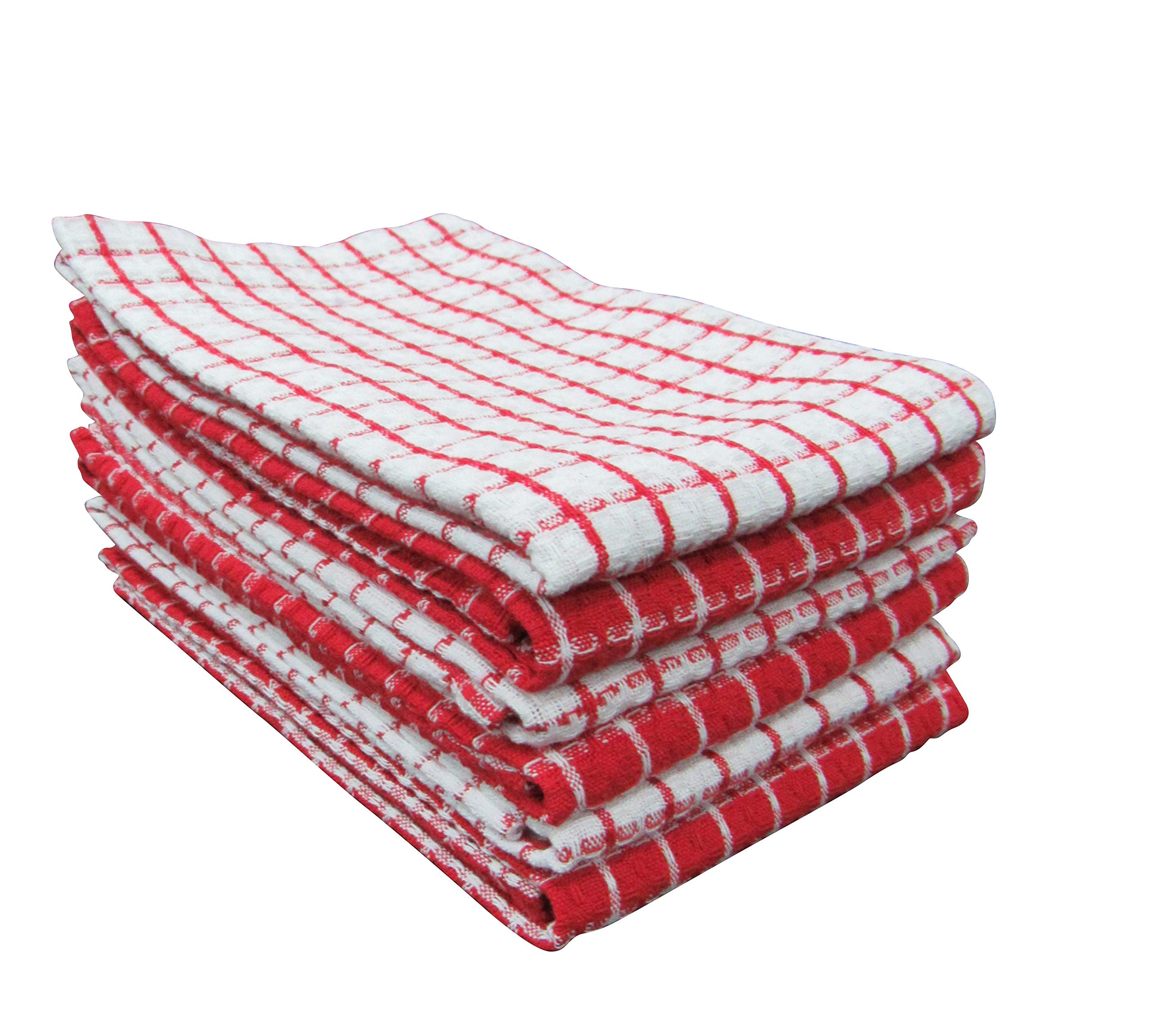 PIXEL HOME Cotton Multi-Purpose Superior Kitchen Cleaning Towel, Multicolour, Red & White, Pack of 6 Red (B08524WKCZ) Amazon Price History, Amazon Price Tracker