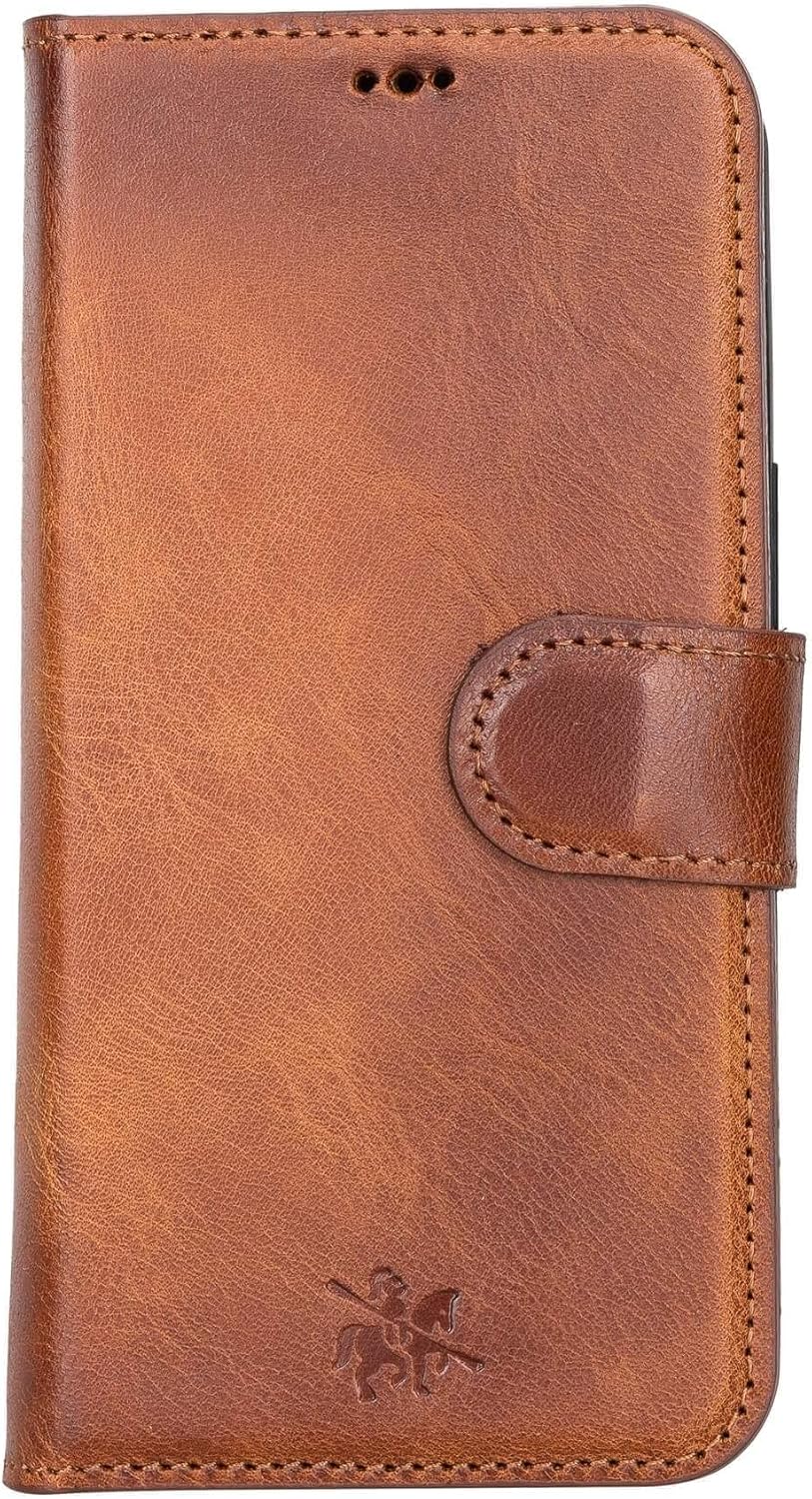 Venito Slim Magic Leather Wallet Case for iPhone 13 Pro (6.1 in) with a Magnetic Flip & Four Card Slots and a Bill Pocket & Lightweight Frame (Antique Brown)