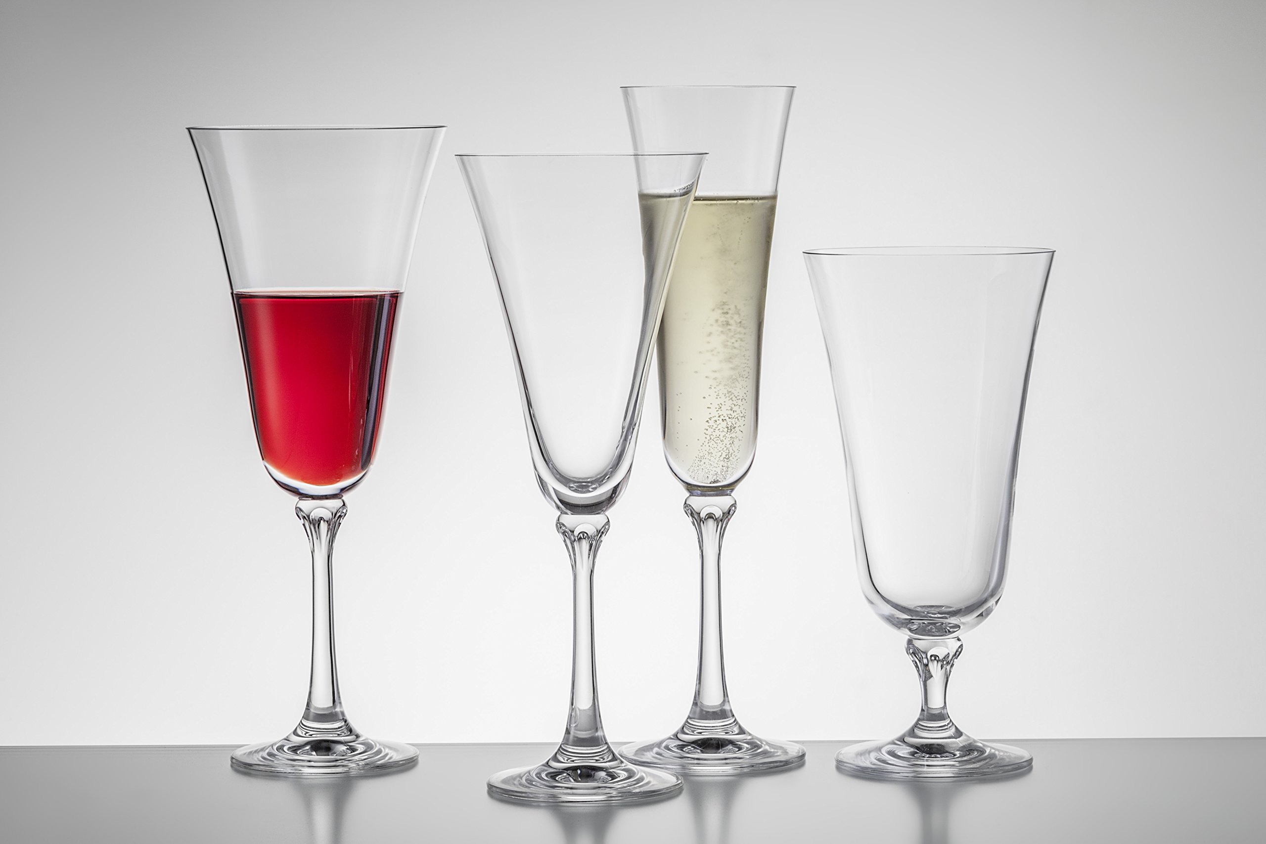 Schott Zwiesel Tritan Crystal Glass Charlotte Stemware Collection Copas de vino tinto (juego de 4), 13.5 onzas, transparente