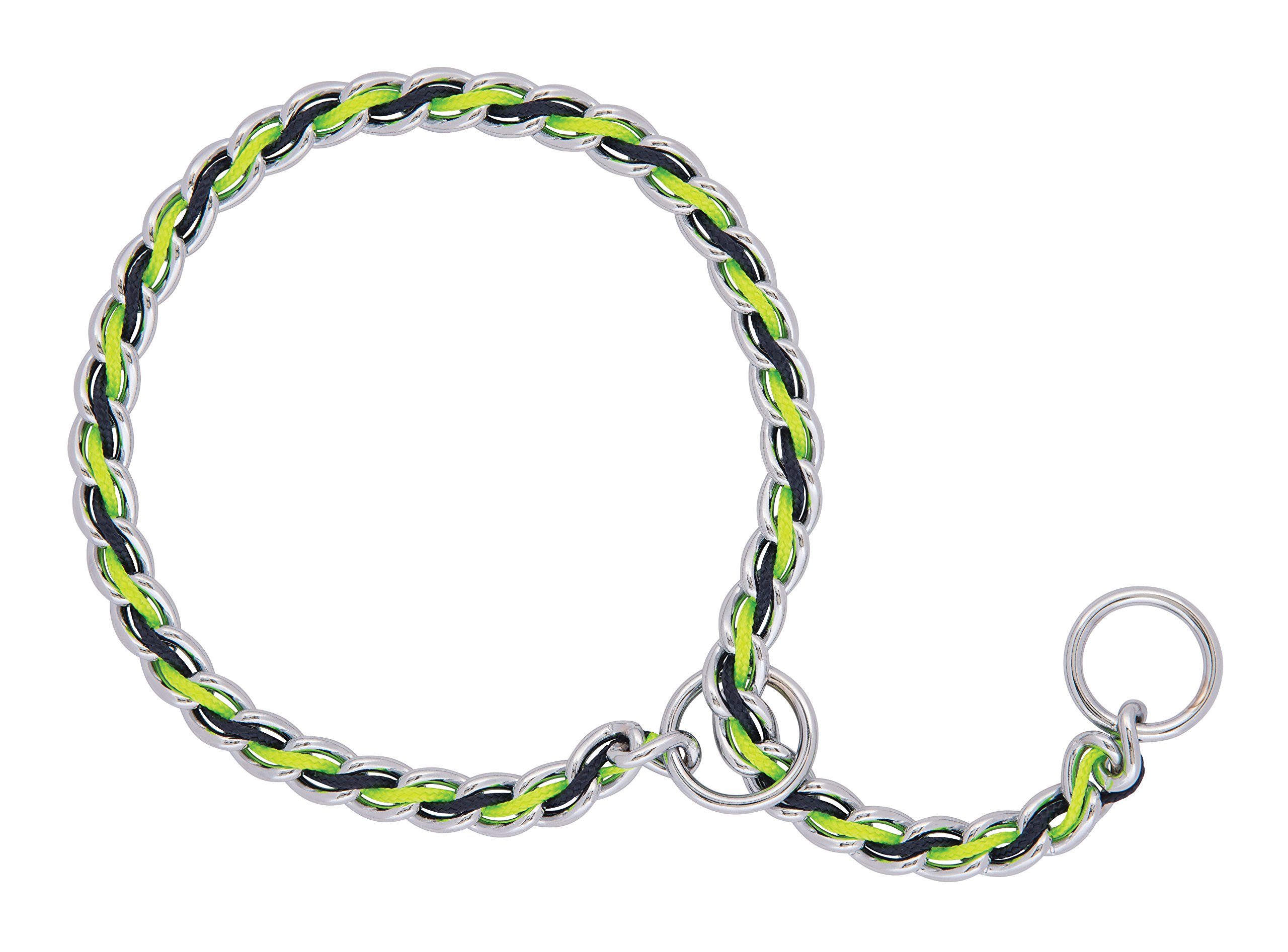 Terrain D.O.G. Laced Chain Slip Collar, 20-inch x 3.5 mm, Lime/Navy