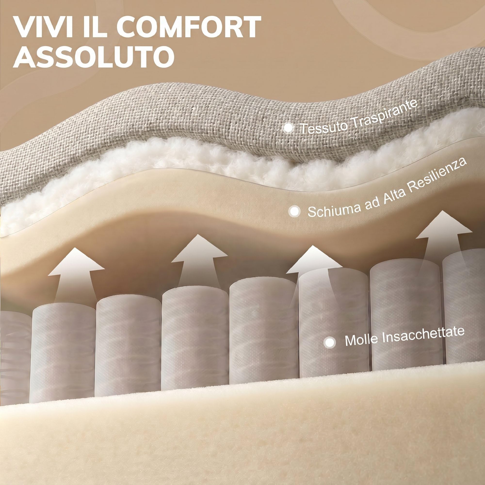 HOMCOM Divano Angolare 3 Posti Modulare in Lino, Seduta Spessa, Beige | Divano ad Angolo, Contenitore, Poggiapiedi Rimovibile, Cuscini, Divano a L Reversibile per Salotto, 235x80x85 cm