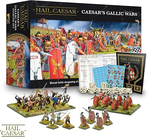 Wargames Delivered - Warlord Games Hail Caesar's Gallic Wars Army Starter Set, figuras de acción, miniaturas de 1.102 in soldados romanos,