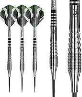 Vista 6 de Winmau Sniper 90% tungsteno dardos con prisma vuelos y ejes (tallos) acero y puntas suaves