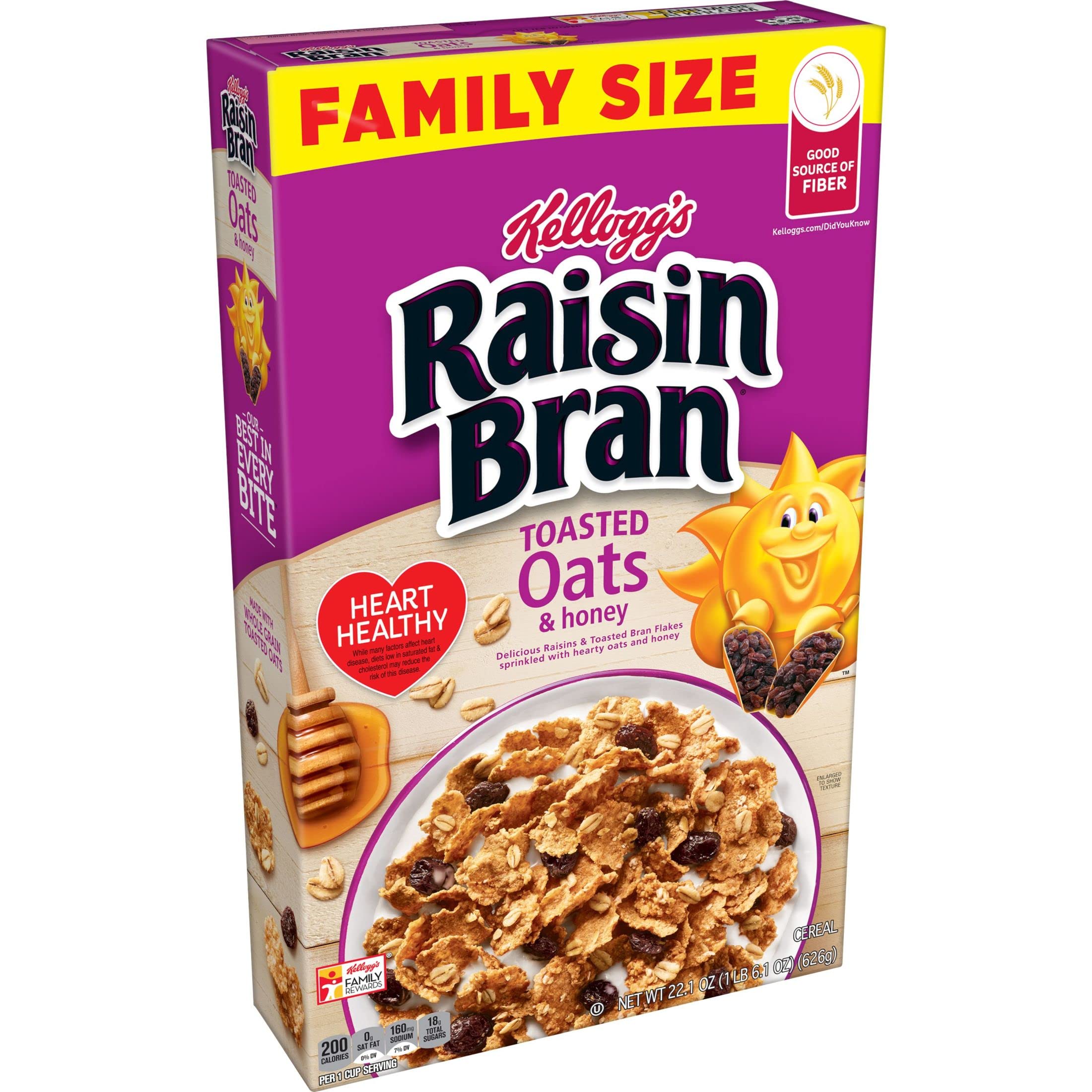 Buy Raisin Bran Cold Breakfast Cereal, Fiber Cereal, Heart y, Family