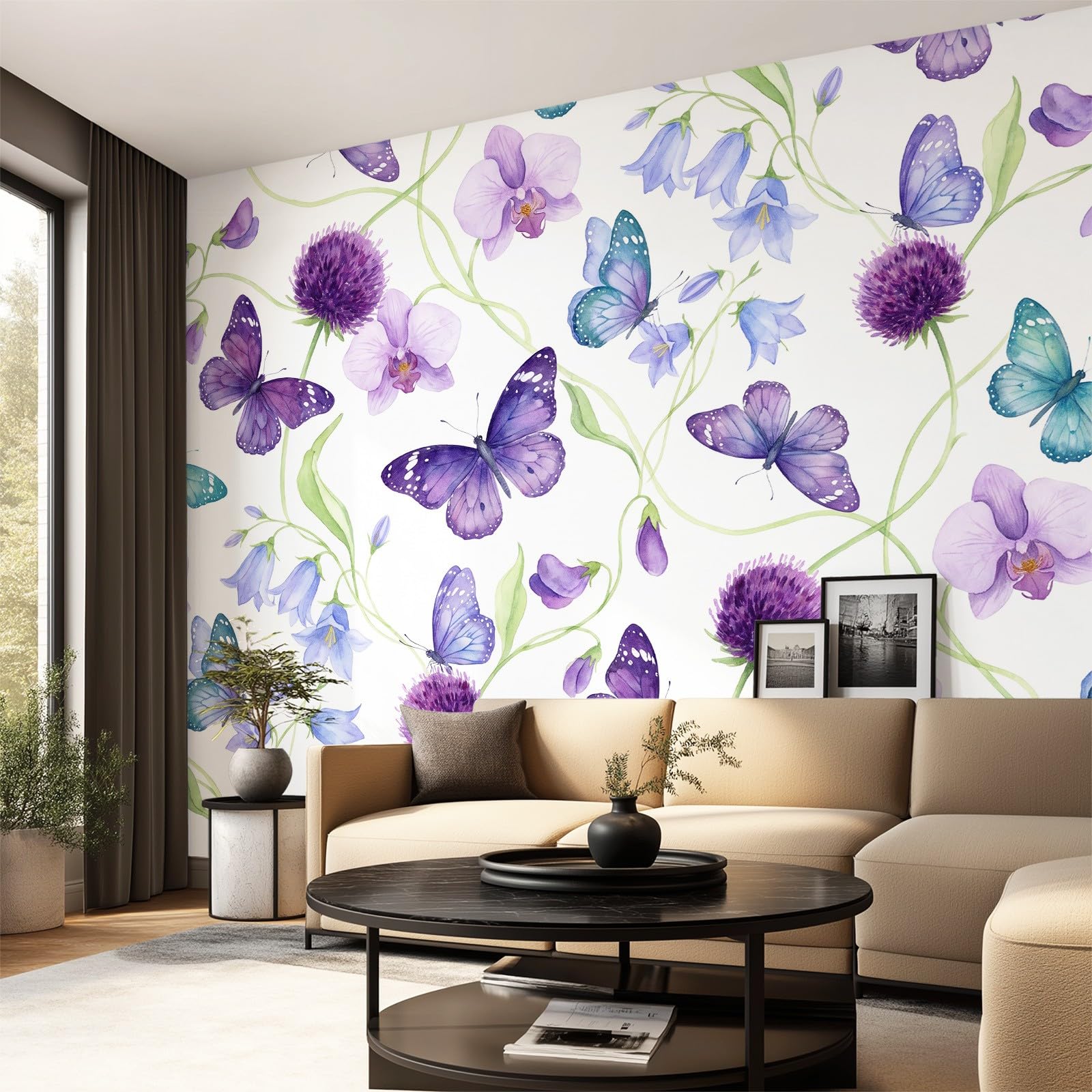 Papier Peint Panoramique Aquarellee Romantique 250 x 175 cm Poster