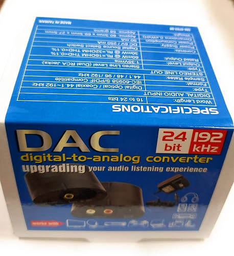 Digital to Analog Converter Box TOSLINK OR Digital Input Output Analog 45-1260 P