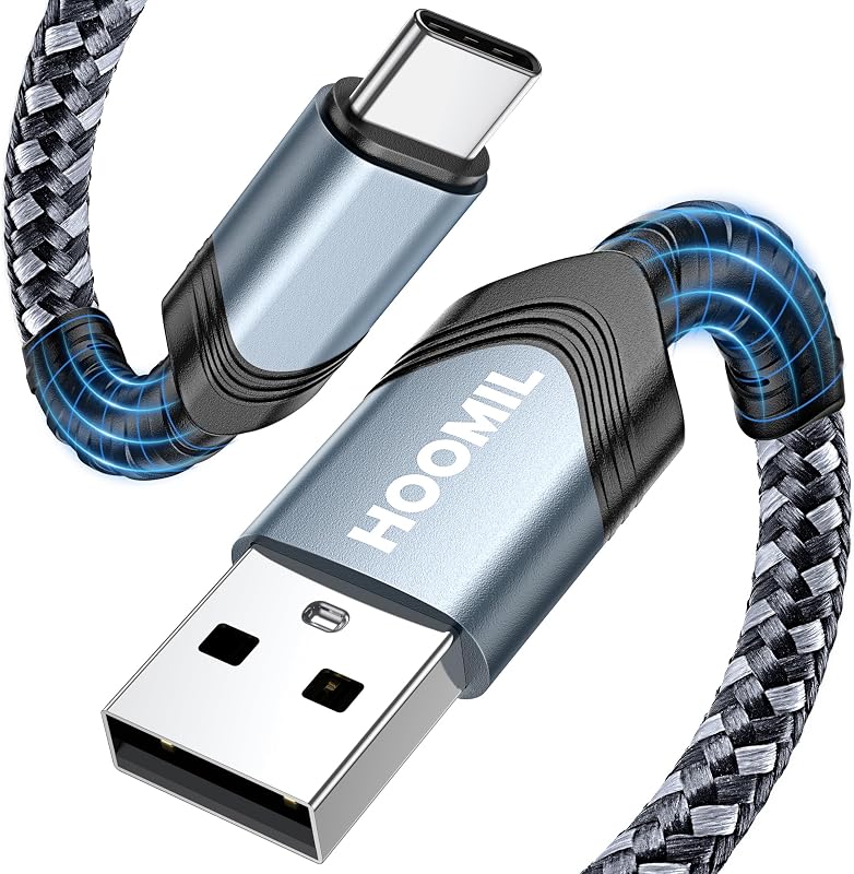 USB A to USB C Cable, 6.6FT Fast Charging Type C Cable for iPhone 17/16/15, Samsung Galaxy, Google Pixel, Moto, and More - Gray