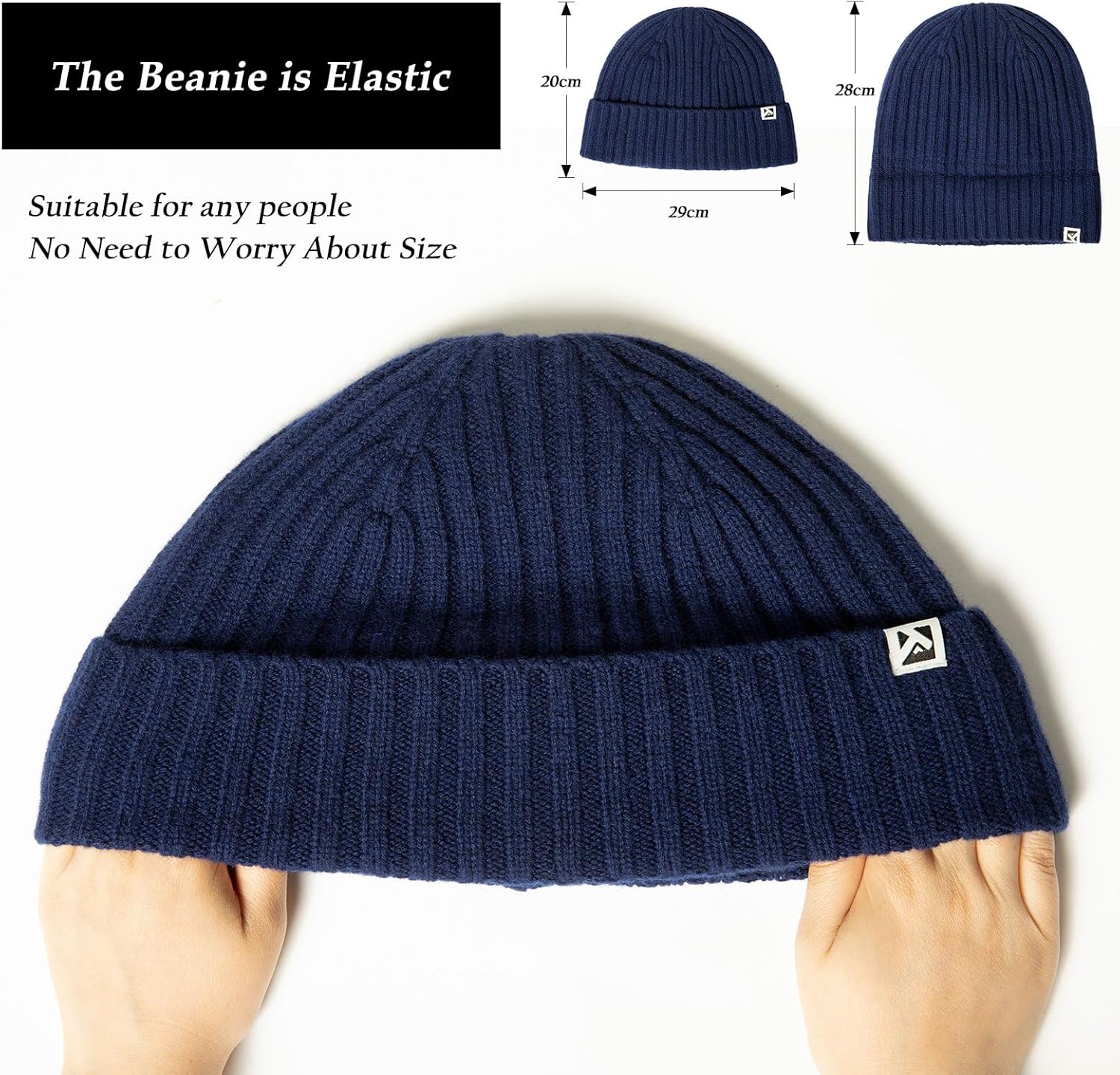 TOP-EX PolarWool™ L/XL/XXL 100% Merino Wool Beanie Fleece Lined Hat Watch Cap for Cold Weather Winter Warm - Image 7