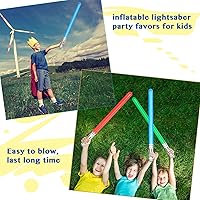 Vista 6 de 16 piezas de sable de luz inflable, espada de sable de luz inflable de Halloween, bolsas de fiesta, rellenos de calcetines, espadas inflables