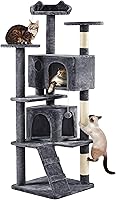Vista 16 de Yaheetech Árbol para gatos de varios niveles para gatos grandes, con cómodos condominios para gatos