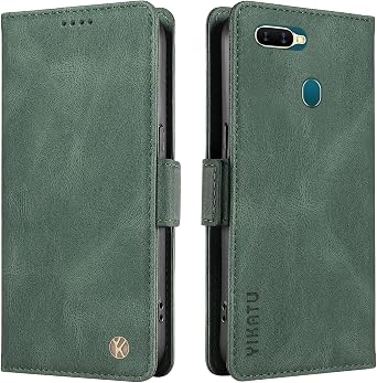 Case for Oppo A5s AX5s, PU Leather Shockproof Durable Phone Wallet Case Protective Flip Folio Cover, for Oppo A5s AX5s Cover with Card Holder, Green