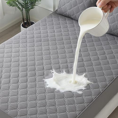 Miniatura 2 de Protector de colchón impermeable – Protector de colchón de tamaño individual silencioso y estilo sábana ajustable | Protección completa de cama para