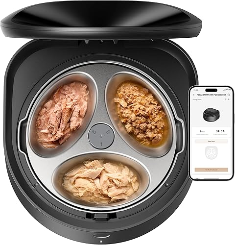 PETLIBRO Comedero automático para gatos con cuenco de acero inoxidable, refrigerado para gatos con refrigeración semiconductora, 3 comidas frescas
