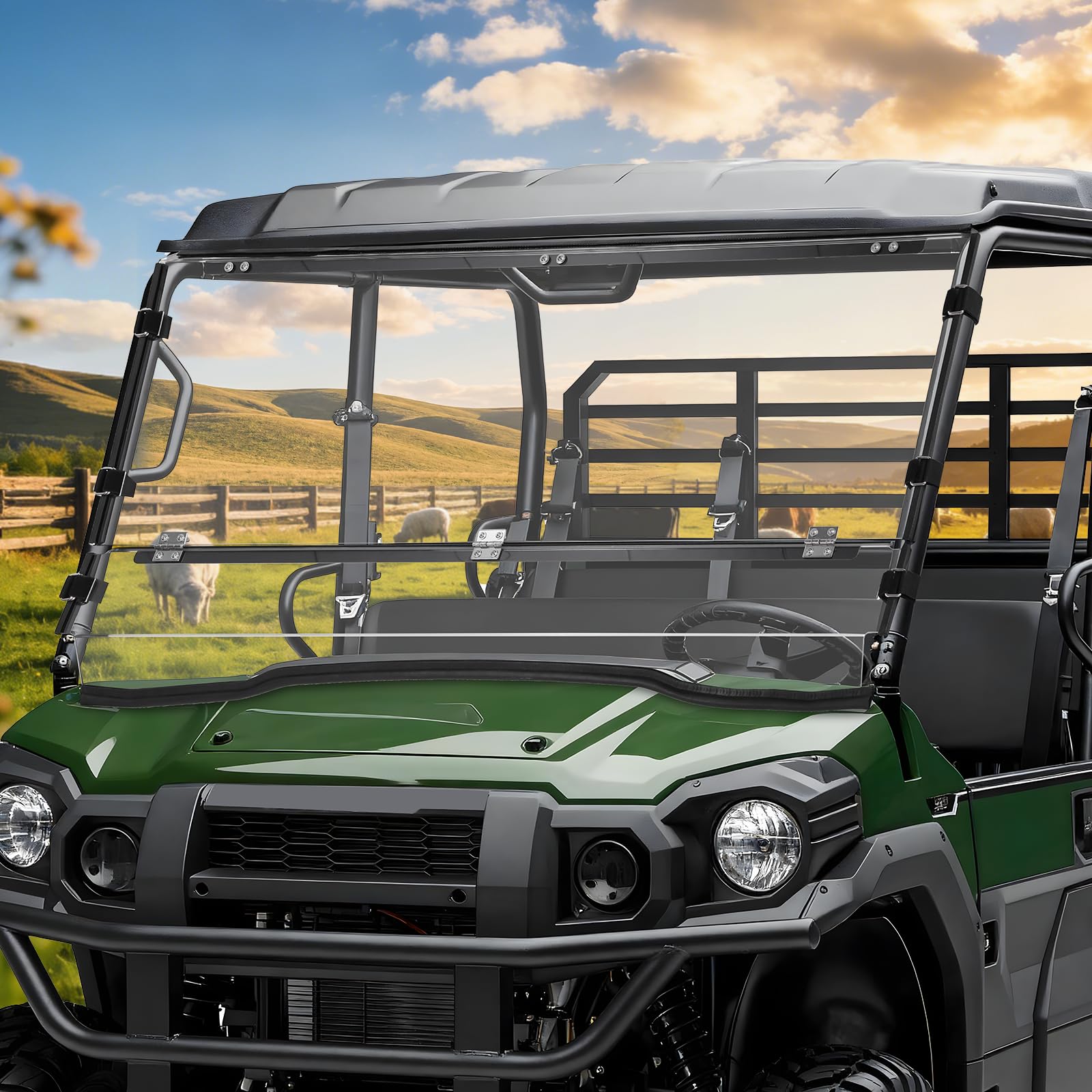 Amazon.com: StarknightMT Flip Windshield Compatible with 2015-2026