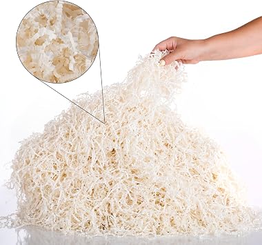 2.2 LB White Shredded Paper for Gift Baskets, Perfect as Crinkle Paper and