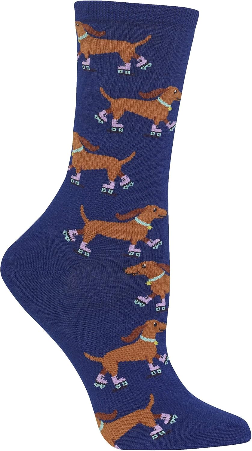 Hot Sox womens Dog Lover Novelty Casual Crew Socks at  Women’s Clothing store