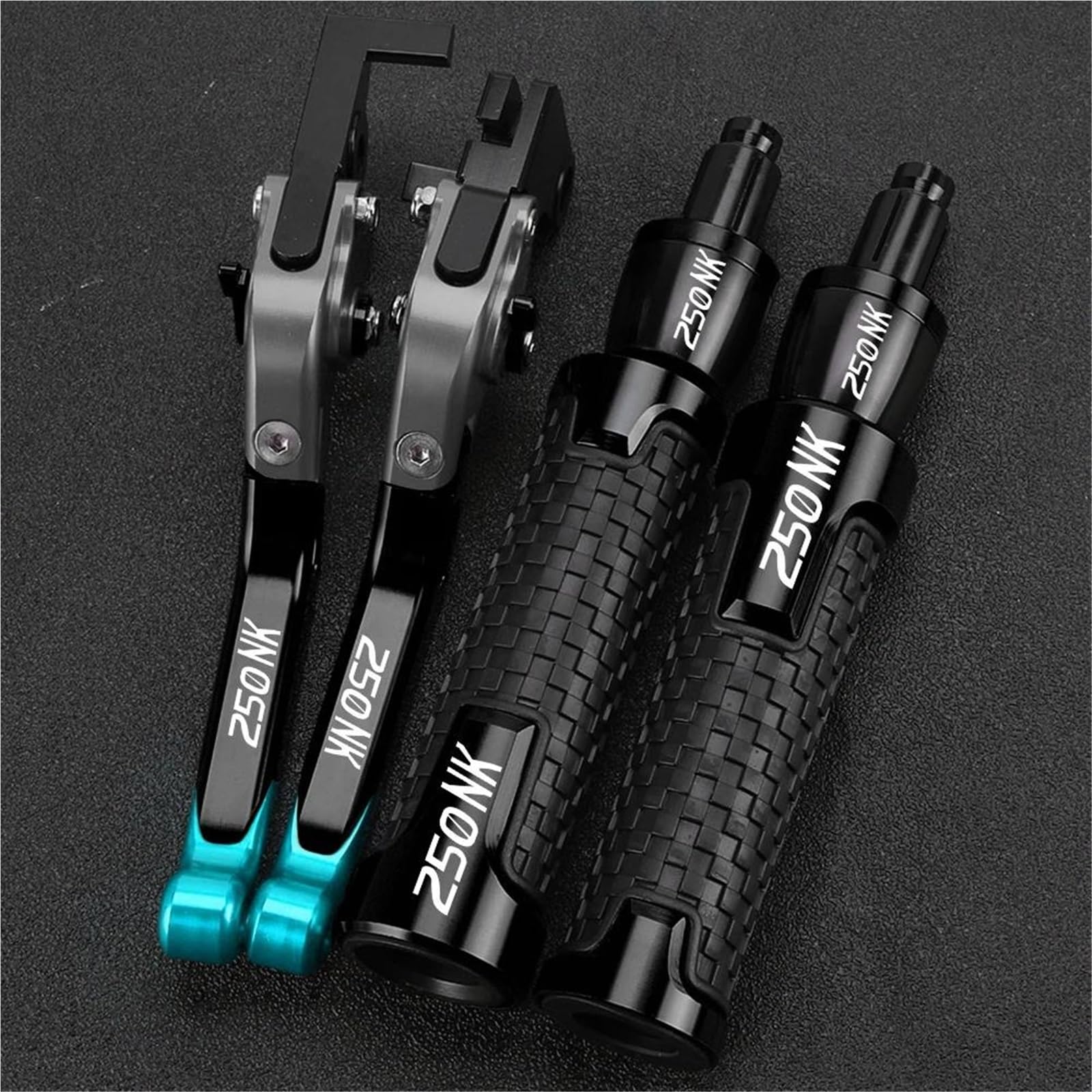 Tgvselpj Blue 4 Motorcycle Part Motorcycle Foldable Adjustable Brake Clutch Levers Handlebar Grips Ends For Cfmoto 250Nk 250 Nk Nk250 2022-2025(Blue 4)