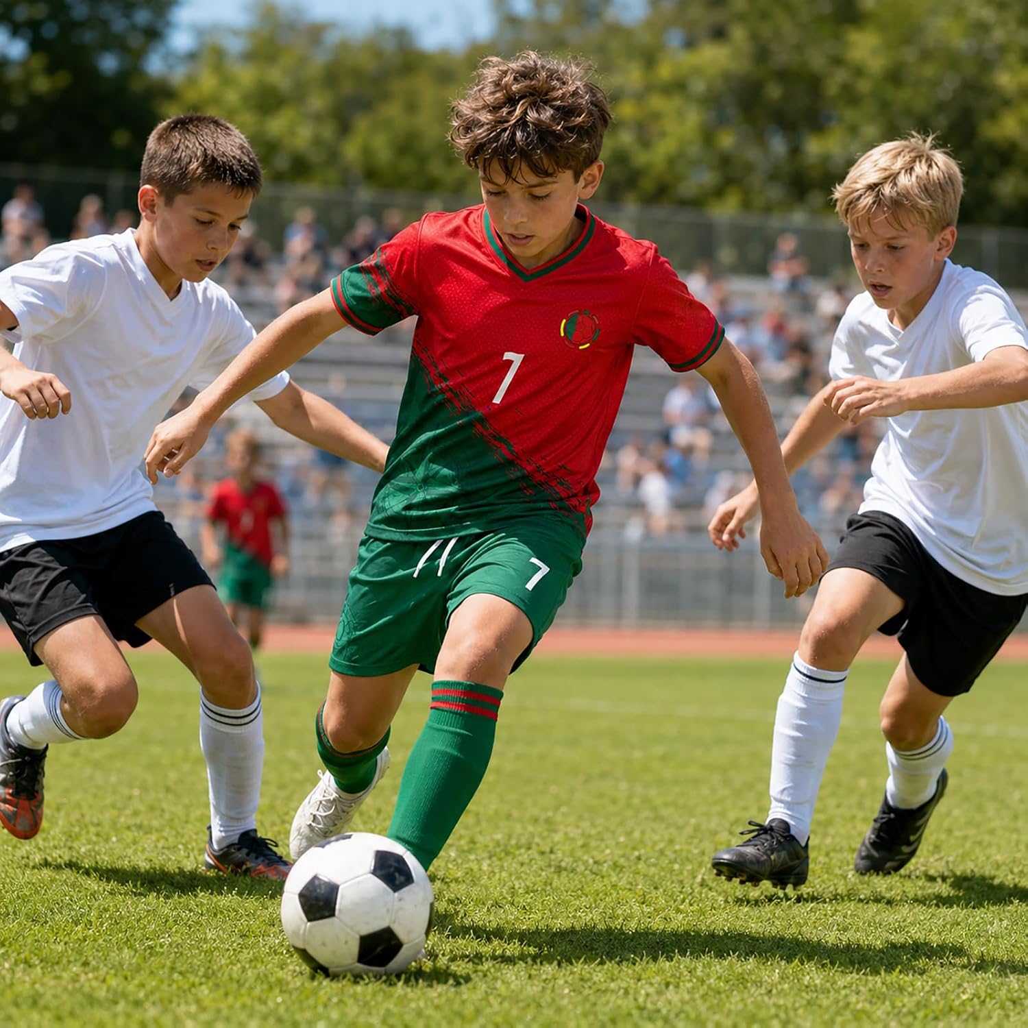 Boys Soccer Jerseys Training Uniforms Soccer Jerseys for Boys Girls Soccer Fans Gift Set 4-14 Years