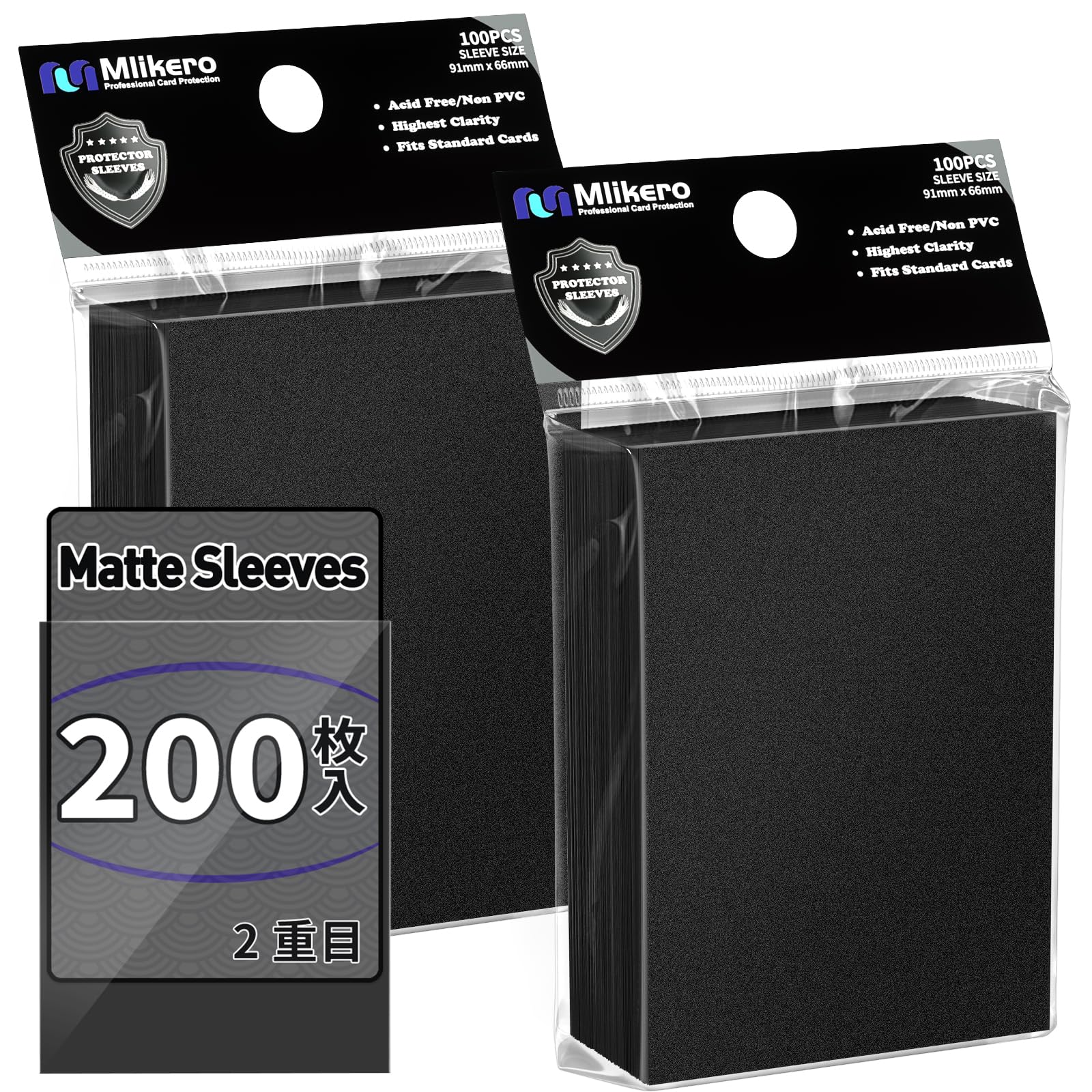 トレカ カード スリーブ Amazon.co.jp: Mlikero カードスリーブ 200枚 マット仕様 トレカ