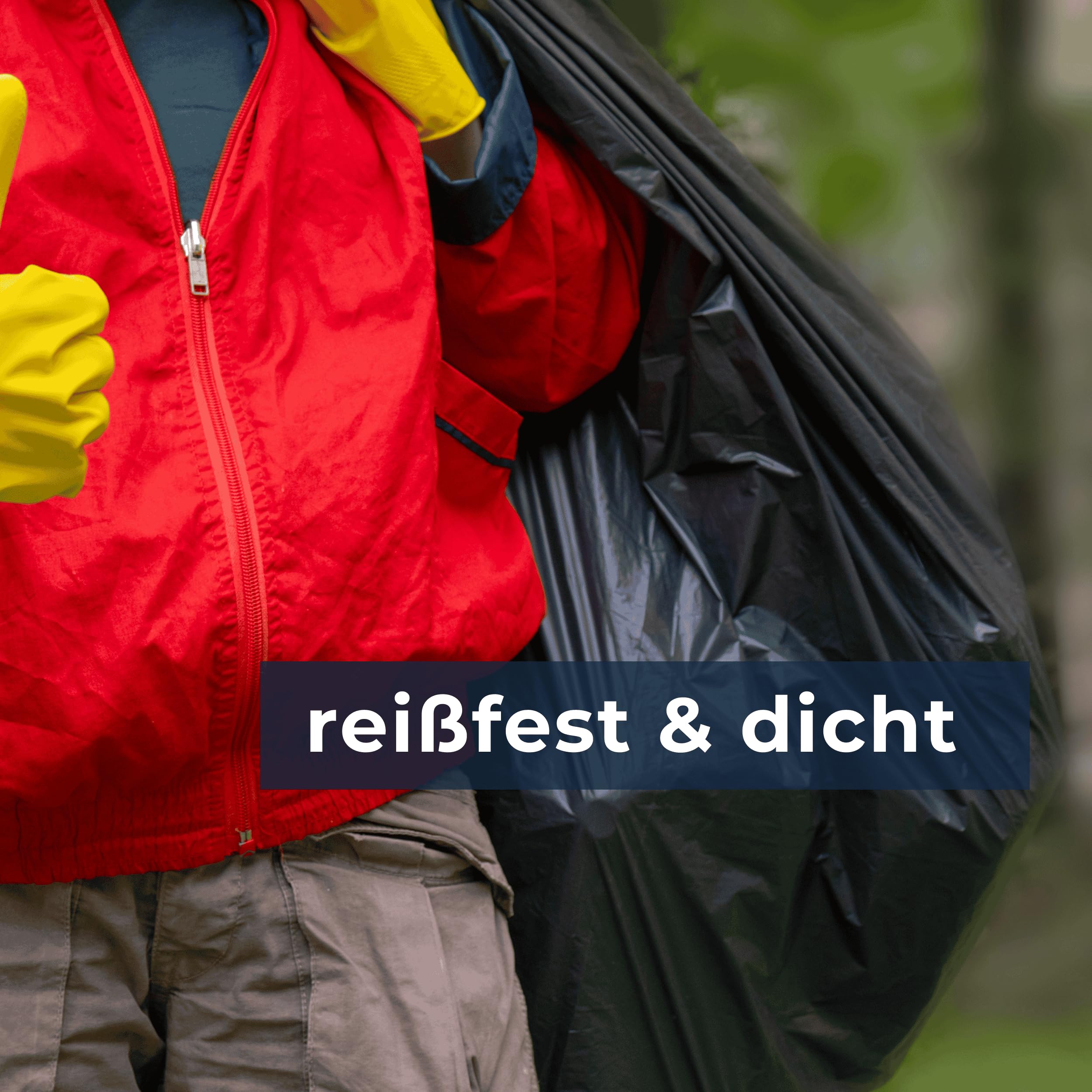 Toneco ® STARKE - Müllsäcke 240L - 500 Säcke - 100 x 125 cm - reißfest & dicht - Camping, Haushalt, Industrie - (10 bis 500 Säcke) (500)