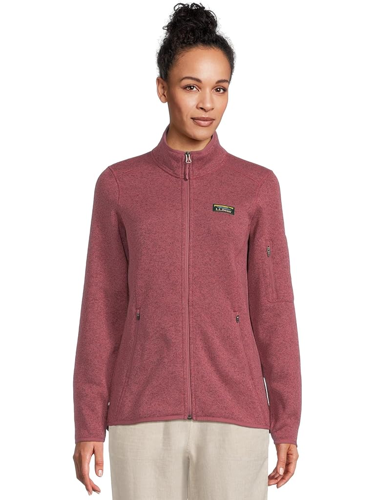 Red L.L.Bean Bean's Sweater Fleece Full Zip Jacket
