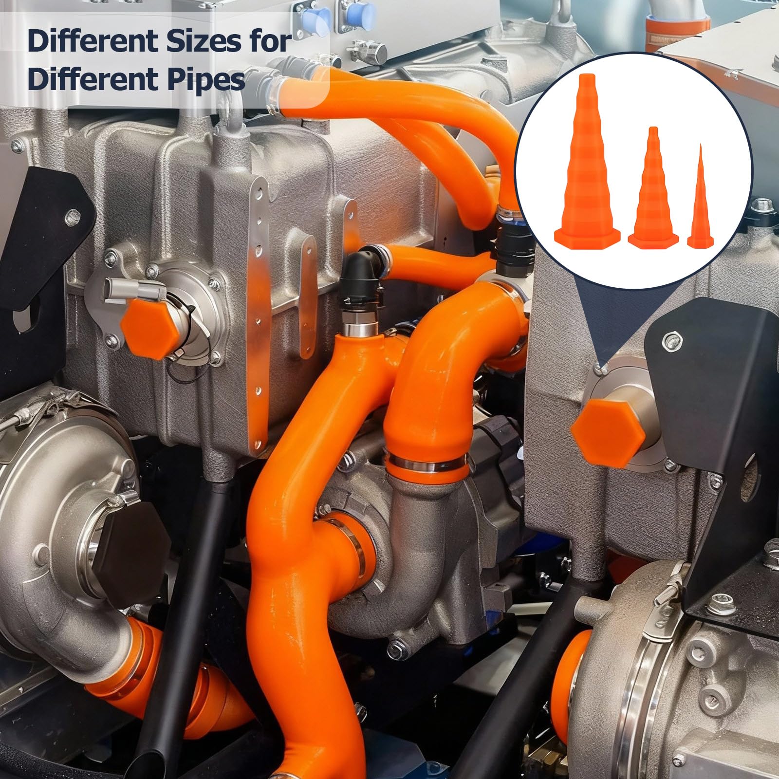 22 Stück Konisch Hydraulik Stopfen, 3 Größen Hydraulikschlauch Stopfen Universal Verschlüsse Gummistopfen Hydraulikstopfen Kappen für Hydraulikölschläuche Ölrohr Leckageverhütung