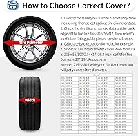 Vista 3 de OutdoorLines Juego de 4 fundas impermeables para neumáticos de repuesto, a prueba de rayos UV, resistentes al viento, para RV, Jeep, remolques