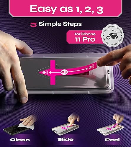 Miniatura 10 de Defenslim Protector de pantalla para iPhone 15 Plus (paquete de 2) con kit de instalación fácil de alinear automáticamente, vidrio templado para