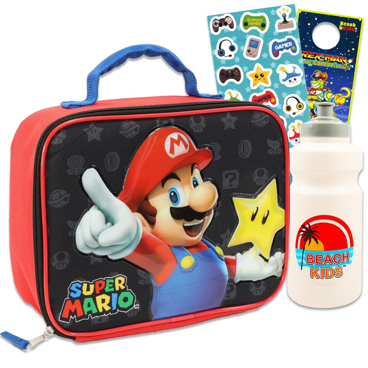 Amazon.com: Super Mario Lunch Box Set - Bundle of Insulated Mario