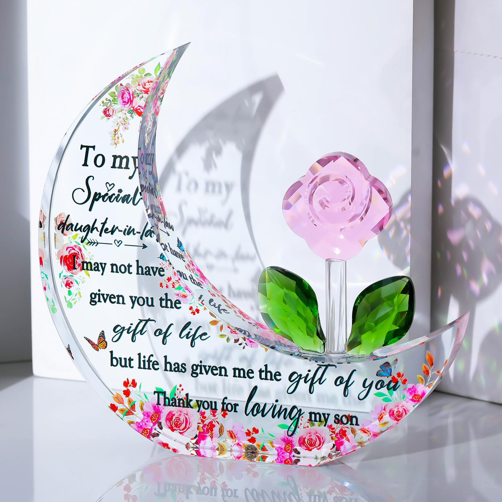 Luna de cristal y rosas para nuera: decora con recuerdos inolvidables