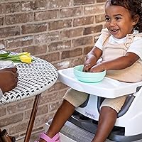 Vista 12 de Ingenuity Asiento con base para bebé 2 en 1 con bandeja auto-guardable para alimentación y piso - Pizarra