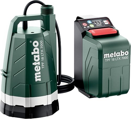 Metabo TPF 7000 S pompe vide-cave inox eaux claires plate 7000 l/h