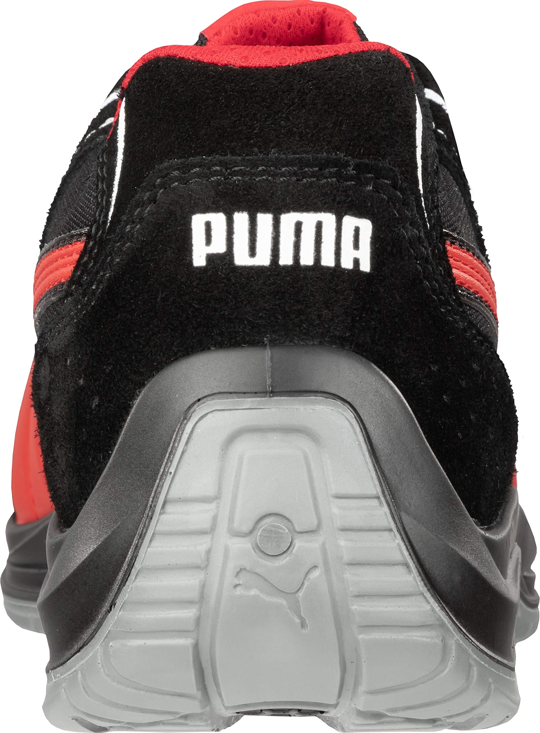 PUMA Safety Touring Black Suede Low Sicherheitsschuhe S3 ESD SRC mit Fiberglaskappe Sneaker Arbeitsschutzschuhe in Motor Sport Optik