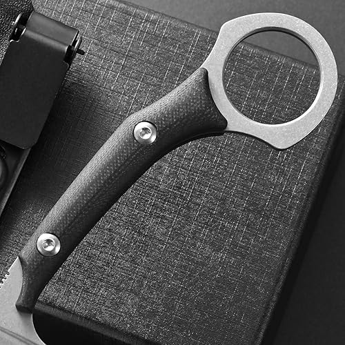 Miniatura 5 de C1151 Cuchillo de hoja fija D2 Hoja de acero G10 Mango EDC Herramienta Cuchillo para acampar al aire libre Senderismo (Plata)