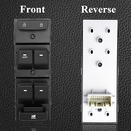 Miniatura 9 de TINJO Interruptor maestro de elevalunas eléctrico delantero izquierdo para Hyundai Sonata 2015 2016 2017 2018 2019 Reemplazar OEM 93570-C1000 para