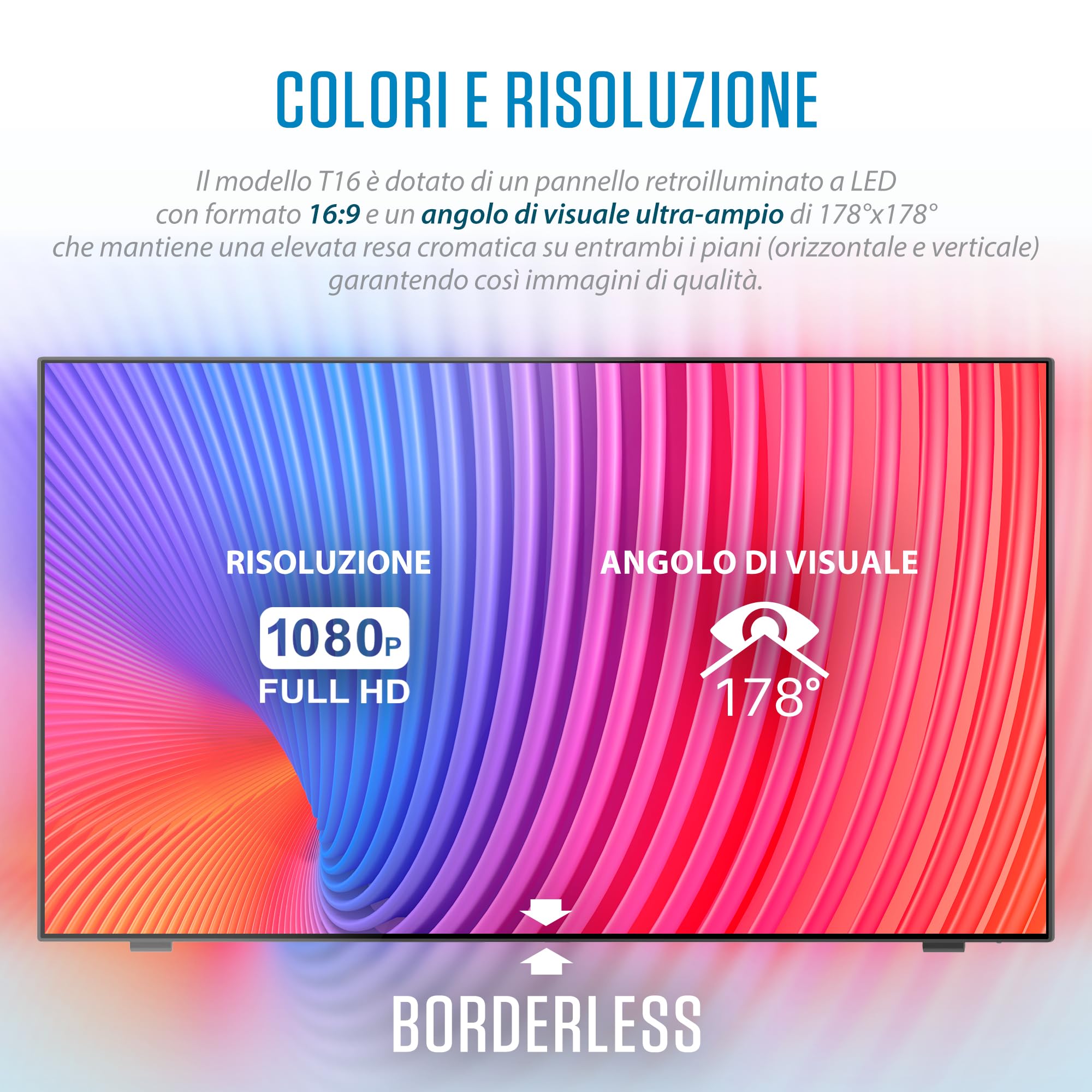 Atlantis A05-T22A-VHDM Monitor Touch 22 pollici, schermo 22", Touchscreen 10 tocchi, Full HD 1920x1080, HDMI VGA DP, inclinabile 15°-50°, Vetro Protettivo 7H, Contrasto 1000:1,Angolo 178/178,Vesa 100