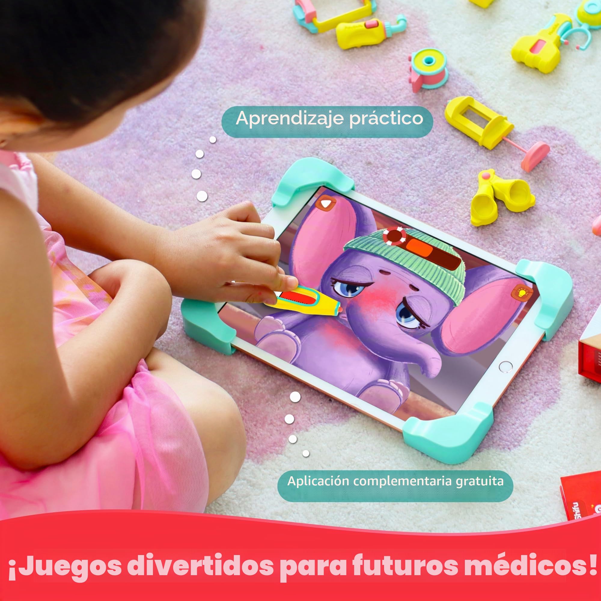 PlayShifu Doctor Kit para niños - Tacto Doctor | Juego de simulación alimentado por tecnología con 12 herramientas y 3 juegos | Juguete de aprendizaje STEM para edades de 4 a 10 años | Regalo de juego
