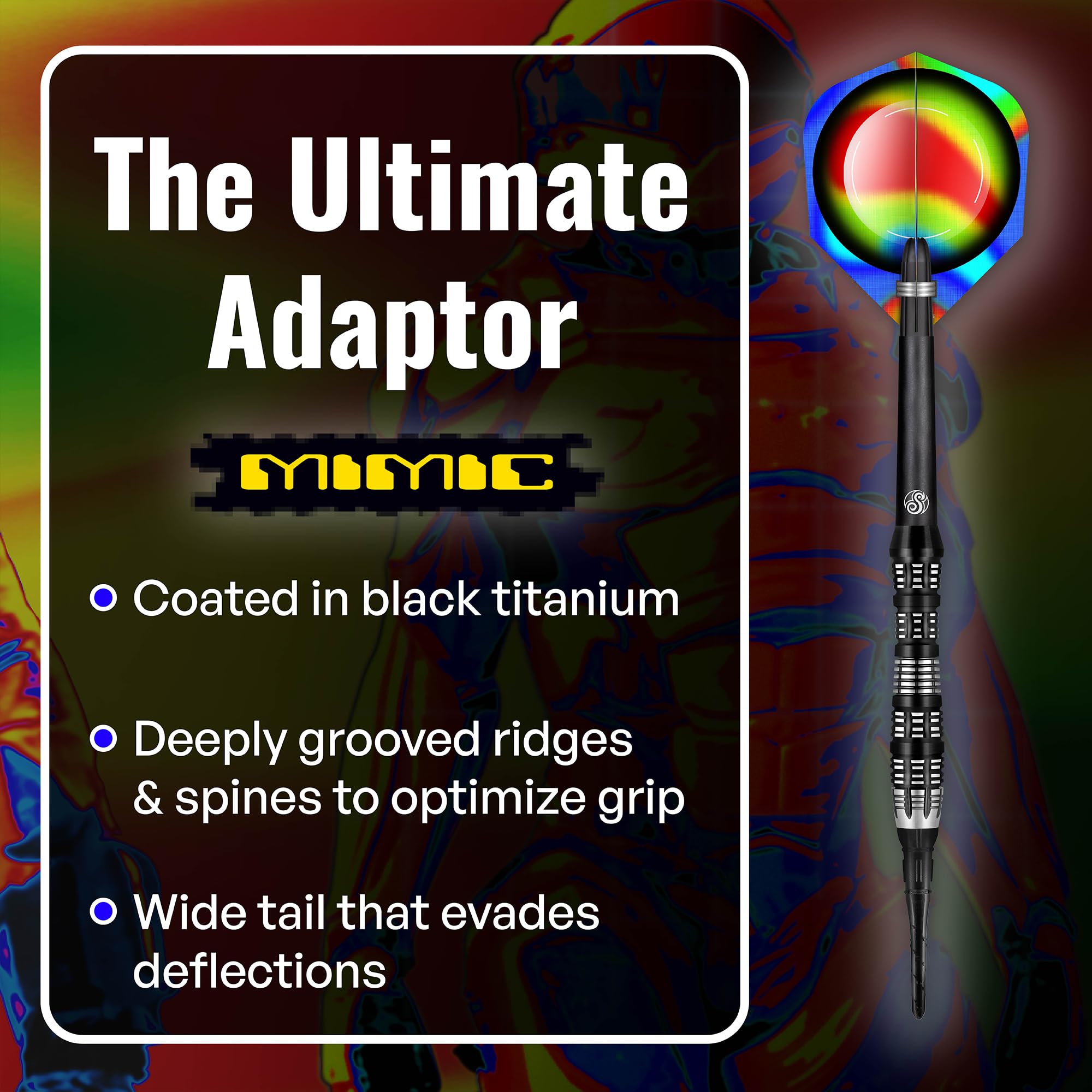 US Darts 3 Sets (9 Flights) Pentathlon White Slim Dart Flights - 100 Micron - Ex-Tough #04