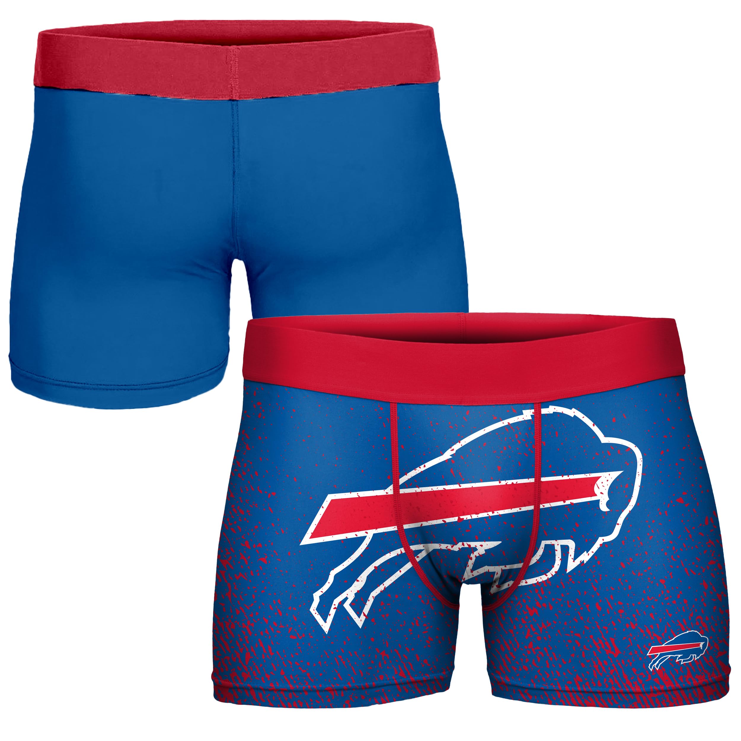FOCO NFL Men's Officially Licensed Team Color Primary Logo Football Fan Essential Boxer Briefs Underwear - Buffalo Bills - XX-Large