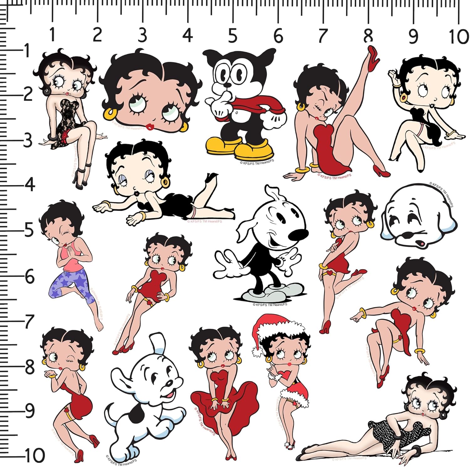 Betty Boop Character 100ct Vinyl Large Deluxe Stickers Variety Pack – Laptop, Water Bottle, Scrapbooking, Tablet, Indoor/Outdoor - Image 2