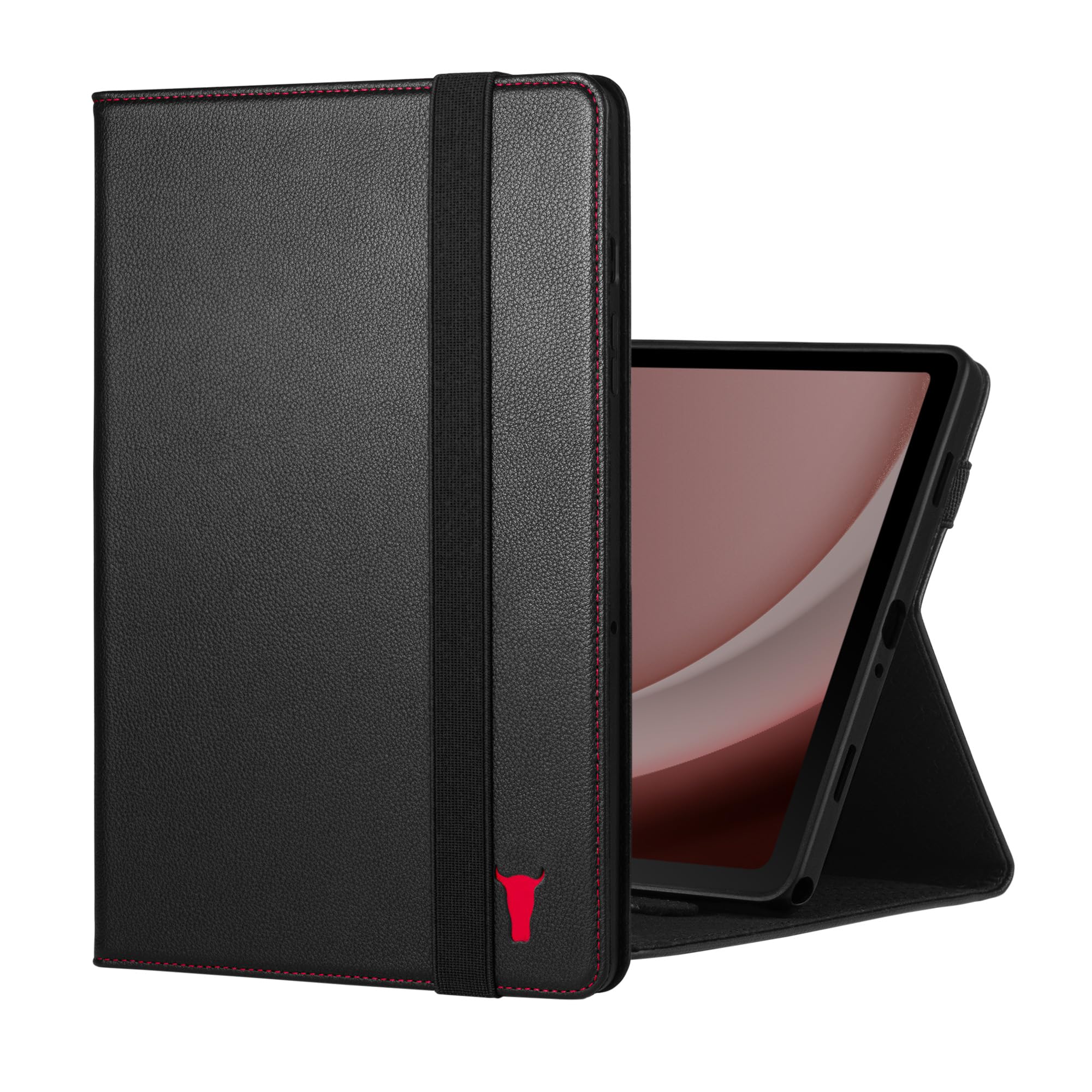 TORRO Coque en Cuir Compatible avec Samsung Galaxy Tab A9 Plus / A9+ (11") – Étui en Cuir Véritable pour Galaxy Tab A9 Plus 2023 avec Béquille et Wake/​Sleep Automatique (Noir)